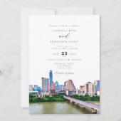 Invitation AUSTIN TEXAS City Skyline Mariage (Devant)