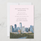 Invitation Austin Texas Skyline Bachelorte Party (Devant)