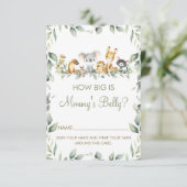 Invitation Australian How Big is Mommy's Belly Game Card (Debout devant)