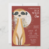 Invitation Australian Safari Wild Un premier anniversaire (Devant)