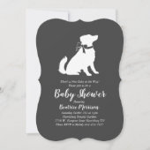 Invitation Australian Shepherd Baby shower genre neutre (Devant)