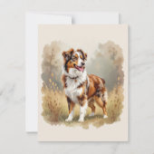Invitation Australian Shepherd Dog Red Merle Aussie (Devant)