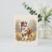Invitation Australian Shepherd Dog Red Merle Aussie (Debout devant)