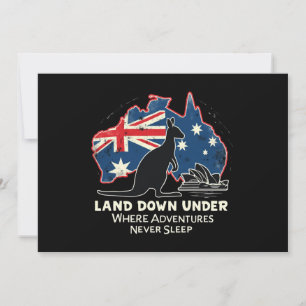 Invitation Australie Kangaroo Aussies atterrir sous les