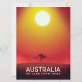 Invitation Australie " La terre en dessous " impression de va (Devant)