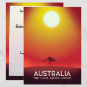 Invitation Australie " La terre en dessous " impression de va (Devant / Derrière)
