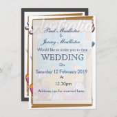 Invitation Australie poster de voyage de requins sous-marins (Devant / Derrière)