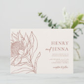 Invitation Australien Native Botanicals Waratah Protéa (Debout devant)