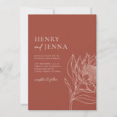 Invitation Australien Native Botanicals Waratah Protéa (Devant)