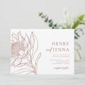 Invitation Australien Native Botanicals Waratah Protéa (Debout devant)