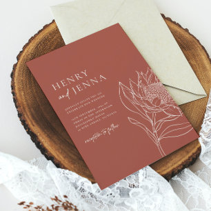 Invitation Australien Native Botanicals Waratah Protéa