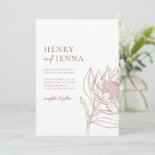 Invitation Australien Native Botanicals Waratah Protéa (Debout devant)