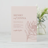 Invitation Australien Native Botanicals Waratah Protéa (Debout devant)