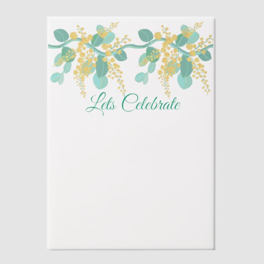 Invitation australienne en fleurs de bataille (Recto)