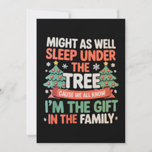 Invitation Autant dormir sous un arbre, je suis le cadeau de 