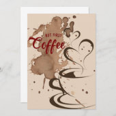 Invitation Auteur De Café Mais Premier Café (Devant / Derrière)