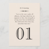 Invitation Auteur personnalisé et Mariage de devis d'amour Nu (Devant)