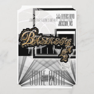 Invitation authentique de partie de basket-ball -