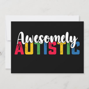 Invitation Autisme autistique Awesomely Famille de filles Biy