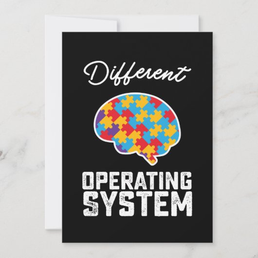 Invitation Autisme Système d'exploitation différent Neurodive (Devant)