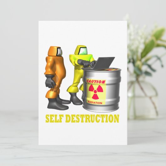 Invitation Auto-destruction (Debout devant)