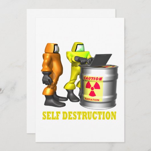 Invitation Auto-destruction (Devant / Derrière)