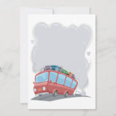Invitation Autobus de voyage émettant de la fumée (Devant)