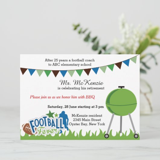 Invitation Autocar de football (Debout devant)