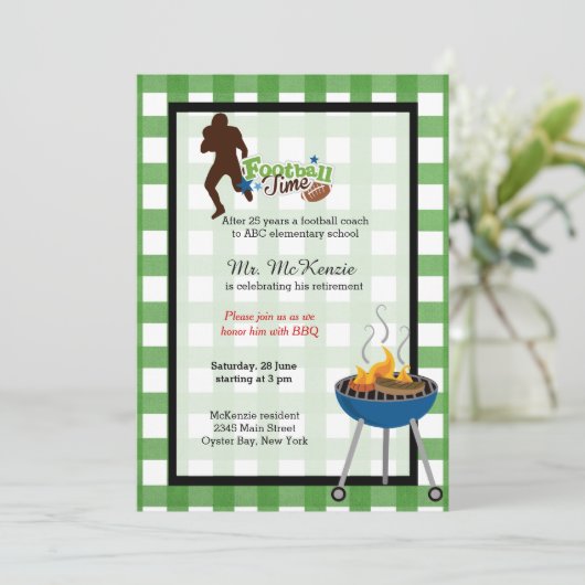 Invitation Autocar de football (Debout devant)