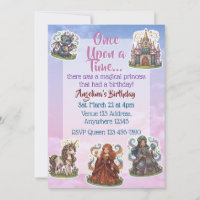 Autocollant Anniversaire Princesse Magique
