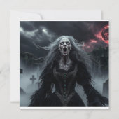 Invitation Autocollant de cheval de dark fantasy – Storm Stal (Dos)