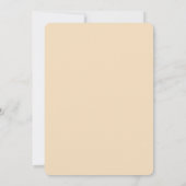 Invitation Autocollant personnalisable pour Baby Shower Rétro (Dos)