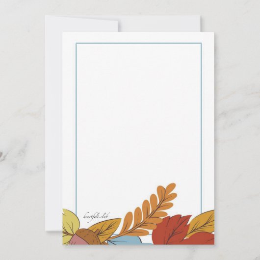 Invitation Automne (Dos)