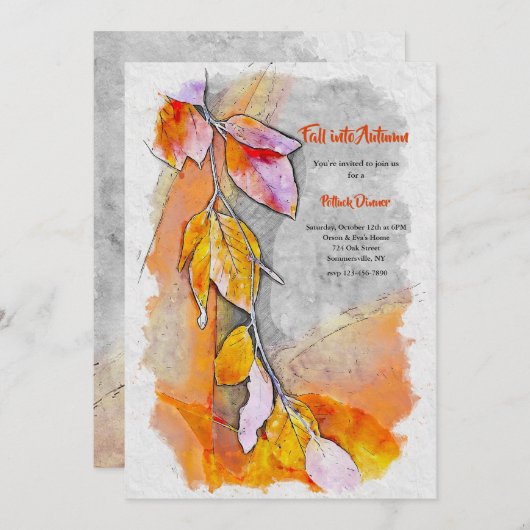 Invitation Automne (Devant / Derrière)