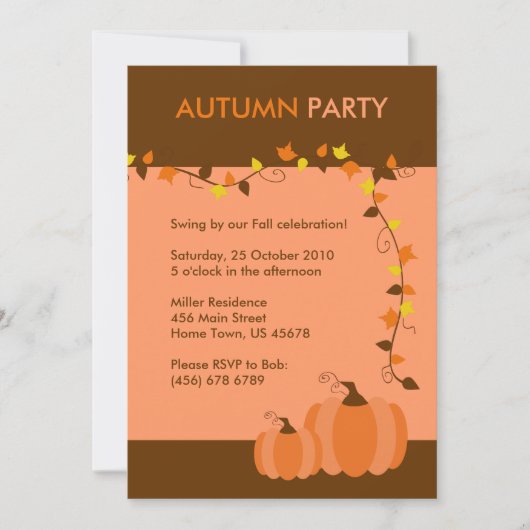 Invitation Automne (Devant)