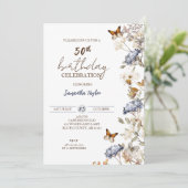 Invitation Automne 50e anniversaire, anniversaire floral (Debout devant)