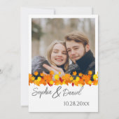 Invitation Automne à l'aquarelle marron (Dos)