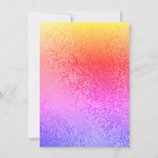 Invitation Automne Abstrait couleur vive rose violet Mariage (Dos)