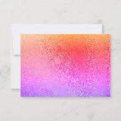 Invitation Automne Abstrait Shimmer rose violet menu RSVP (Dos)