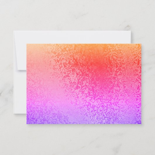 Invitation Automne Abstrait Shimmer rose violet menu RSVP (Dos)