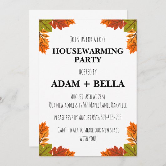 Invitation automne accueil (Devant / Derrière)