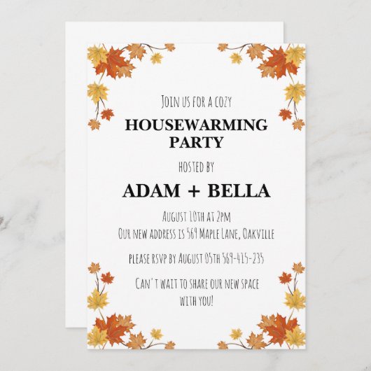 Invitation automne accueil (Devant / Derrière)