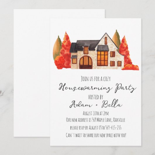 Invitation automne accueil (Devant / Derrière)