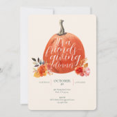 Invitation Automne Amitié de l'automne Citrouille d'aquarelle (Devant)