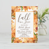 Invitation Automne Amour Tomber Verdure Mariage Rustique (Debout devant)