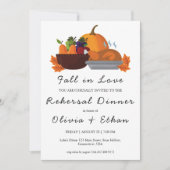 Invitation automne amoureux automne répétition dîner invitati (Devant)