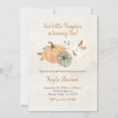 Invitation Automne Anniversaire Le petit Citrouille est un (Devant)