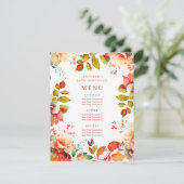 Invitation Automne Aquarelle d'automne Floral 50e Anniversair (Debout devant)