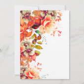 Invitation Automne Aquarelle d'automne Floral 50e anniversair (Dos)