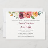 Invitation Automne Aquarelle Floral Mariage Dîner de répétiti (Devant)